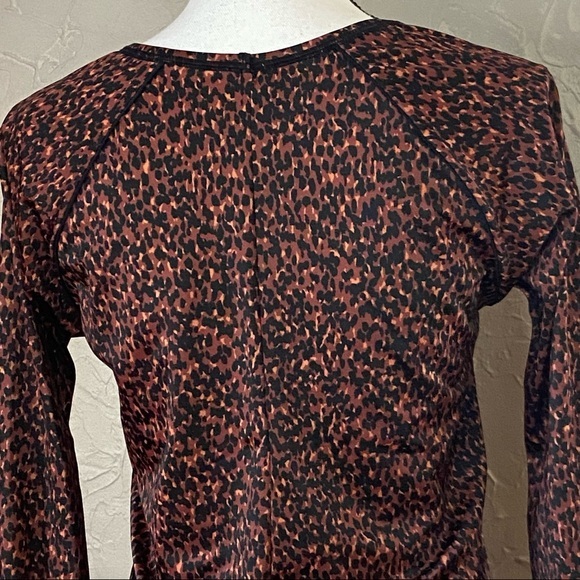 ALL In Motion NWT black/brown animal print long sleeve swim top - Picture 6 of 15